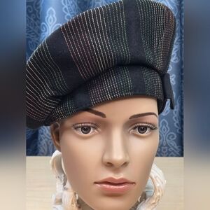 Vintage New York Creation Cap/Hat With A Geometric Embroidery Wearable Art